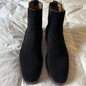 Christian Louboutin black suede boots in size 46, US 13